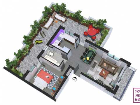 2 Room Apartment, ground floor