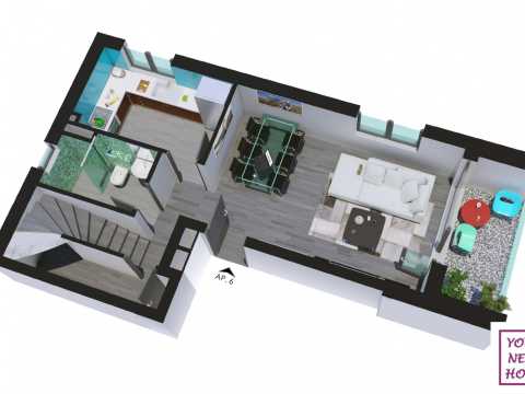 3 Room Duplex Apartment, 2+3 floor