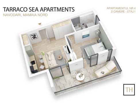 Apartament 2 camere, etaj 1
