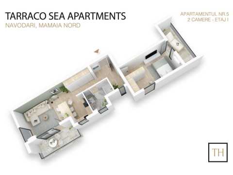 Apartament 2 camere, etaj 1