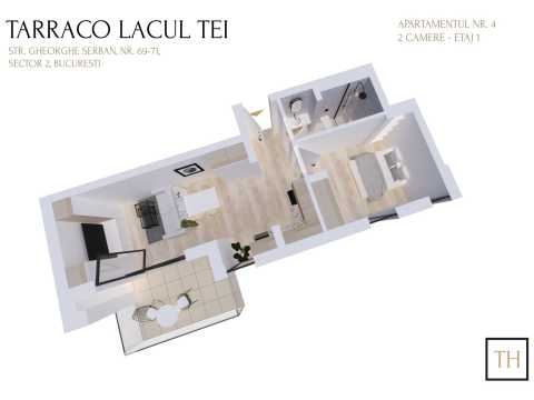 Apartament 2 camere, etaj 1